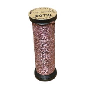 Kreinik 1/16" Metallic Ribbon - 5m - 007HL Pink High Luster